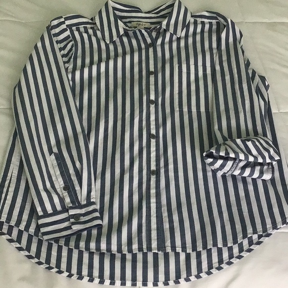 Style & Co. - women’s long sleeve button up striped shirt - Picture 2 of 8